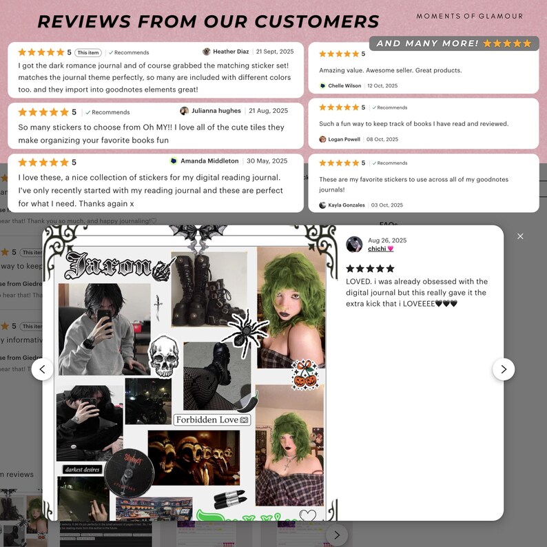 Dark Romance Book Journal for Smut Reading Journal Goodnote TBR for Smutty Book Reader Journal Digital Spicy Book Digital Reading Journal image 14