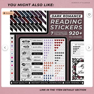 Dark Romance Book Journal for Smut Reading Journal Goodnote TBR for Smutty Book Reader Journal Digital Spicy Book Digital Reading Journal image 13