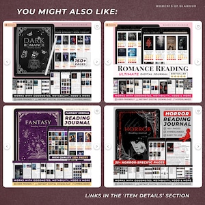 Dark Romance Sticker Goodnote Reading Journal Sticker Bundle PNG Book Trope Sticker Pack for Journaling Digital Book Genre Label for Reader image 11