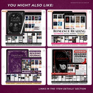 Spicy Romance Sticker PNG Reading Book Label Sticker for Book Lover Digital Sticker for Reader PNG Bookish Goodnotes Sticker Reading Journal image 13