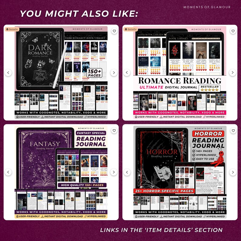 Spicy Romance Sticker PNG Reading Book Label Sticker for Book Lover Digital Sticker for Reader PNG Bookish Goodnotes Sticker Reading Journal image 13