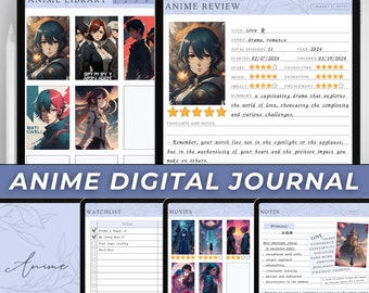 Digital Anime Journal Template Anime Checklist Anime Watchlist Digital Planner Anime to Watch Tracker Digital Anime Review PDF Plan to Watch