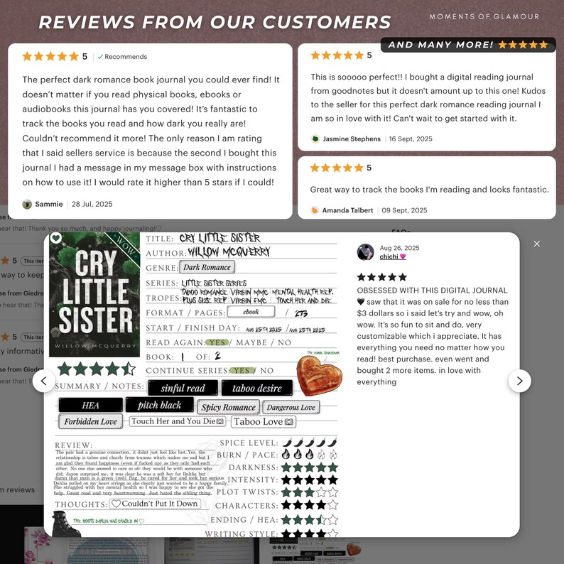 Rating Sticker for Reading Journal Digital Sticker Bundle PNG Reader Sticker for Book Journal Sticker for Book Review Sticker PNG Goodnotes bild 15