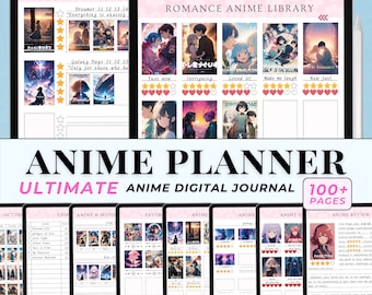 Anime Viewing Log for Anime Digital Gift for Girlfriend Gift Idea Digital 100 Day Anime Challenge Planner for Movie Lover Anime Gift for Her