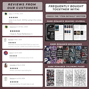 Dark Romance Sticker Goodnote Reading Journal Sticker Bundle PNG Book Trope Sticker Pack for Journaling Digital Book Genre Label for Reader image 9