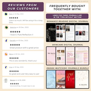 Book Reading Tracker for Fantasy Reading Journal Goodnote Book Review Template for Fantasy Reader Gift for Book Lover Digital Book Journal image 11