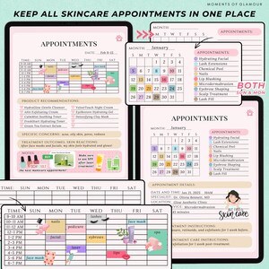 Skin Care Routine Journal Digital Self Care Planner for Skincare Logging Digital Skin Care Tracker Skin Product Inventory Beauty Checklist bild 7