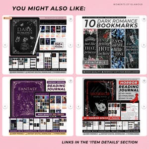 Romance Reading Journal for Smut Book Reading Log for Romance Book Digital Journal for Book Reader Journal for Spicy Book Tracker Digital image 11