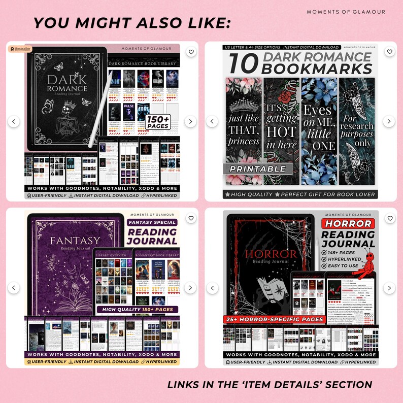 Romance Reading Journal for Smut Book Reading Log for Romance Book Digital Journal for Book Reader Journal for Spicy Book Tracker Digital image 11