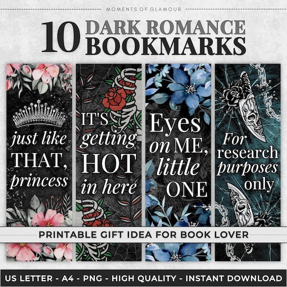 Dark Romance Bookmark Printable Bookish Bookmark for Smut Reader Gift Idea for Book Lover Bookmark Spicy Book Club Gift for Her Book Related