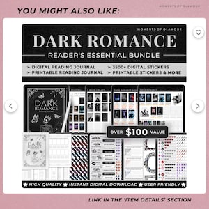 Dark Romance Book Journal for Smut Reading Journal Goodnote TBR for Smutty Book Reader Journal Digital Spicy Book Digital Reading Journal image 15