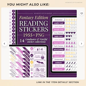 Book Reading Tracker for Fantasy Reading Journal Goodnote Book Review Template for Fantasy Reader Gift for Book Lover Digital Book Journal image 10