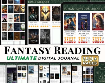 Fantasy Reading Journal Digital Book Journal Romantasy Reader Planner Goodnote Template Reading Digital Audiobook Journal Reading Book Log