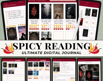 Spicy Reading Journal for Urban Romance Book Reading Planner to Track Smut Digital Reading Journal Romance Book Reader Gift for Book Lover