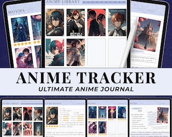 Digital Anime Journal Template Anime Checklist Anime Watchlist Digital Planner Anime to Watch Tracker Digital Anime Review PDF Plan to Watch