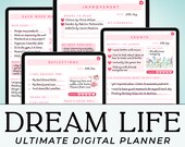 Digital Planner Dream Life Planner Digital Journal for Her Cute Planner Productivity Lovely Notebook Digital Daily Pink Agenda for Planning