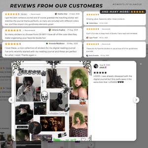 Smut Book Journal Digital Spicy Romance Book TBR Tracker for Smut Audio Reading Log Planner Dark Aesthetic Book Lover Journal for Audiobook image 14