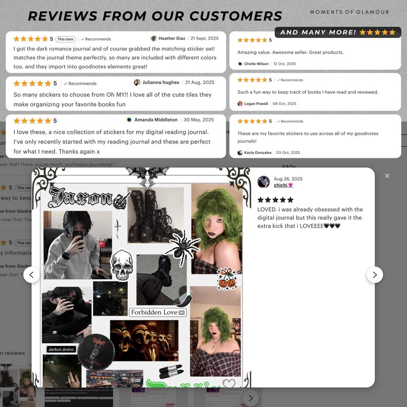 Smut Book Journal Digital Spicy Romance Book TBR Tracker for Smut Audio Reading Log Planner Dark Aesthetic Book Lover Journal for Audiobook image 14
