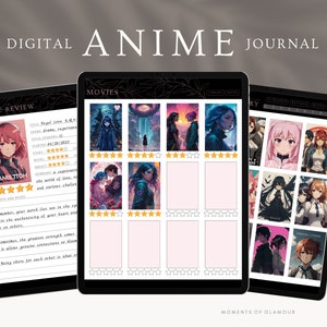 Digital Journal for Anime | Anime Planner | Anime and Movie Journal for iPad | GoodNotes Anime Tracker | Anime Digital Planner Watch List