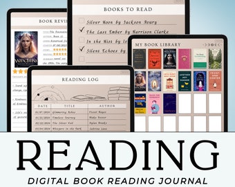 Reading Journal for Book Reading Digital Log for Reader Book Tracking Logbook for Book Review Template for Book Lover Planner for Reading