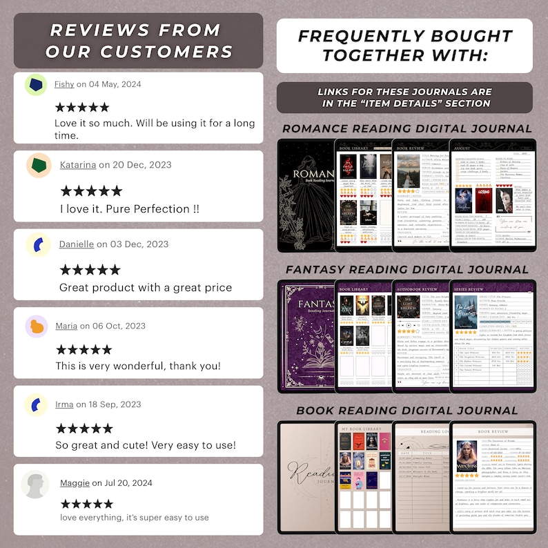 Rating Sticker for Reading Journal Digital Sticker Bundle PNG Reader Sticker for Book Journal Sticker for Book Review Sticker PNG Goodnotes bild 9