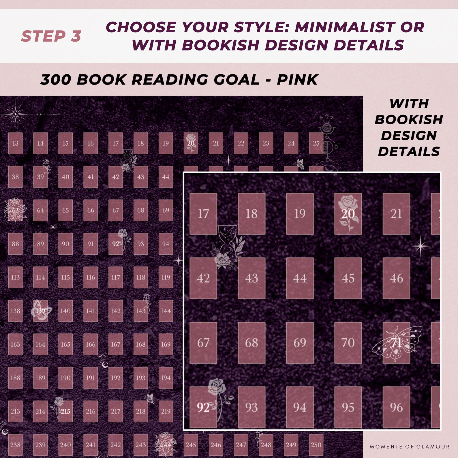 Book Goal Printable Bookish Wall Art Custom Print Book Reader Poster ...