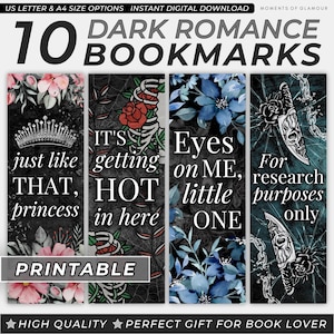 Dark Romance Bookmark Printable Bookish Bookmark for Smut Reader Gift Idea for Book Lover Bookmark Spicy Book Club Gift for Her Book Related