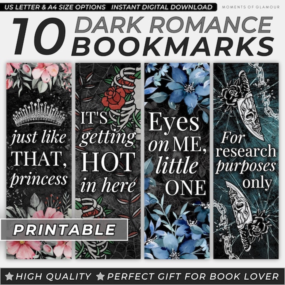 Dark Romance Bookmark Printable Bookish Bookmark for Smut Reader Gift Idea for Book Lover Bookmark Spicy Book Club Gift for Her Book Related