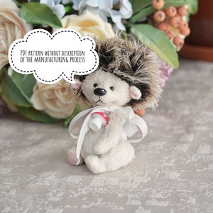 Sewing pattern Teddy Hedgehog PDF hedgehog toy sewing toys Handmade stuffed teddy toy artist stuff animal plushie pattern