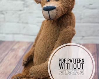 Classic Jointed Teddy Bear PDF Pattern for Handmade Toy – Digital Download Without Step-by-Step Instructions – Sewing for Advanced Crafters