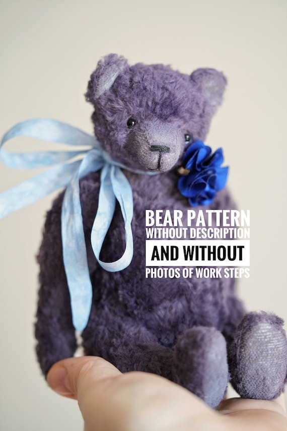 Sewing pattern teddy bear handmade teddy bear toy sewing toy cute teddy bear, stuffed animal plushies bear pdf pattern toy