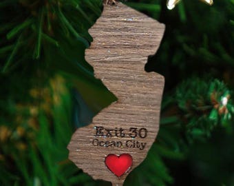 OCNJ Exit 30 State Ornament