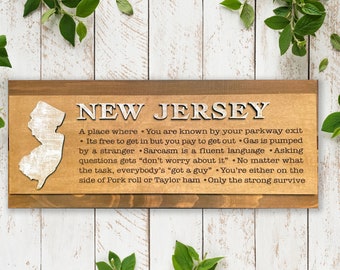 New Jersey Wood Sign (A place where)