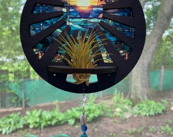 Sunrise air plant holder and sun catcher