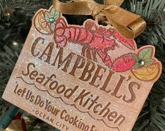 Ocean City&#39;s NJ Campbell&#39;s Seafood Kitchen Ornament