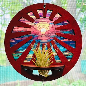 Sunset air plant holder and sun catcher