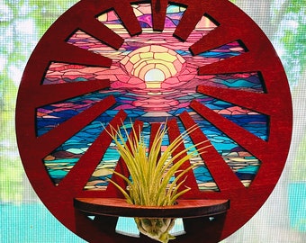 Sunset air plant holder and sun catcher