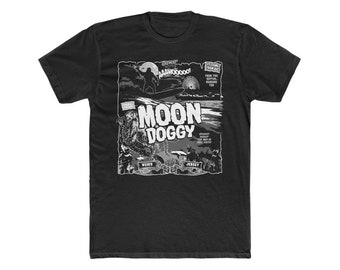 Moon Doggy Surf Art / Unisex Cotton Crew Tee
