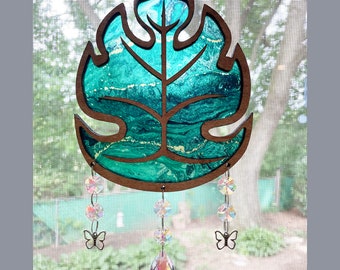 Monstera plant sun catcher