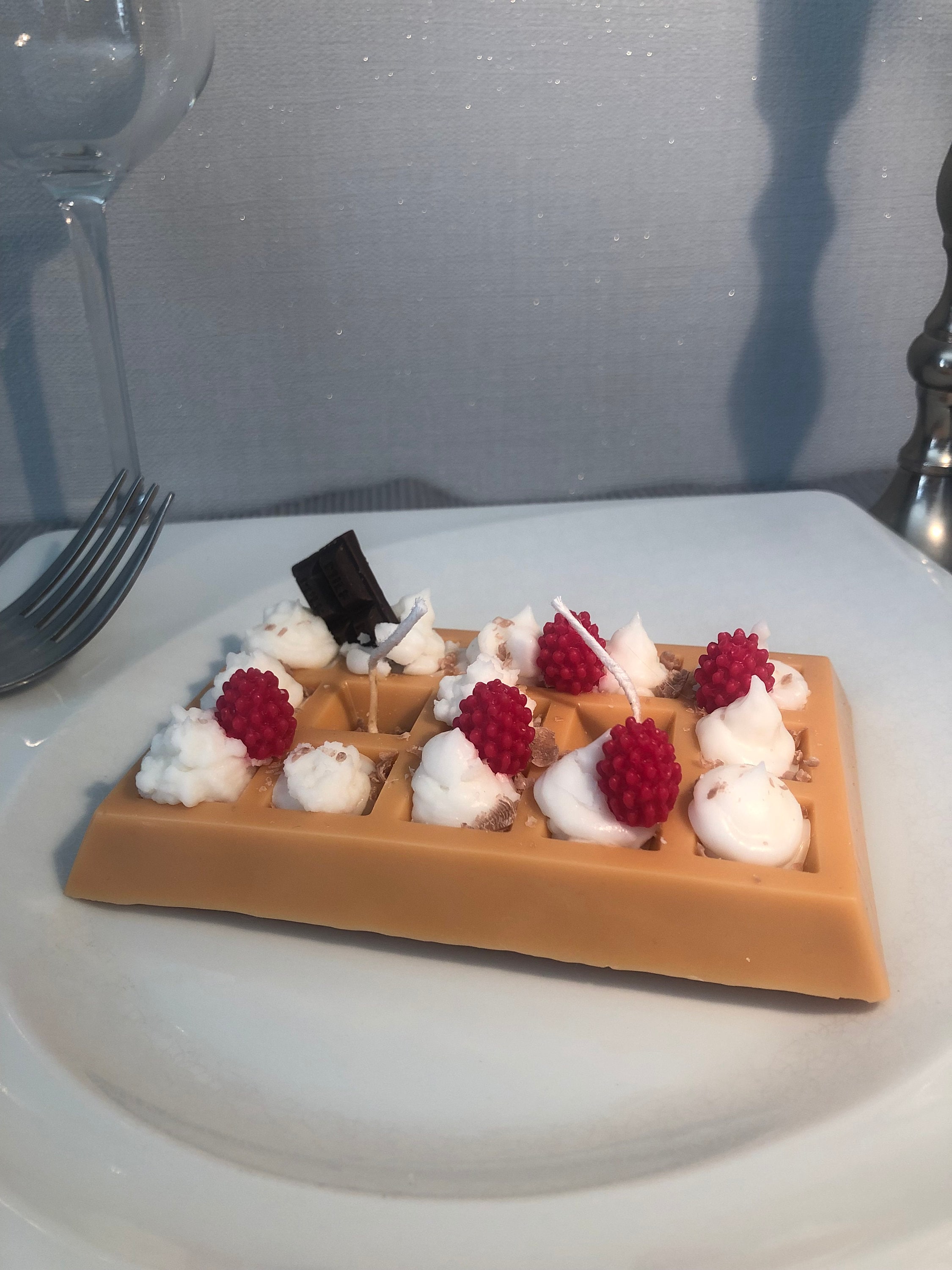 Waffle candle