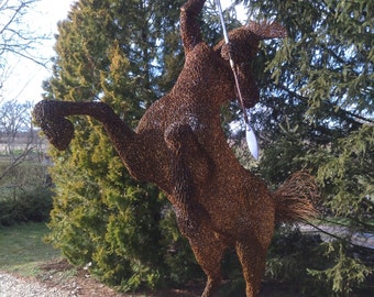 Centaur Warrior outdoor wire sculpture