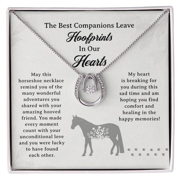 Horse Memorial Gift, Loss of Horse, Horse Sympathy, Horseshoe Necklace, Horse Keepsake, Horse Condolences, Horse Bereavement Gift