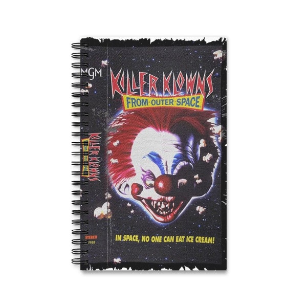 Killer Klowns from Outer Space vhs movie cover spiral notebook