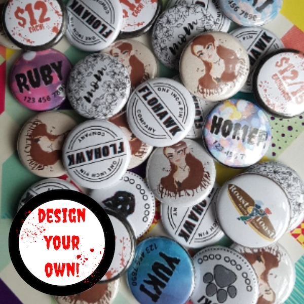 Personalized Small Buttons Bulk Etsy
