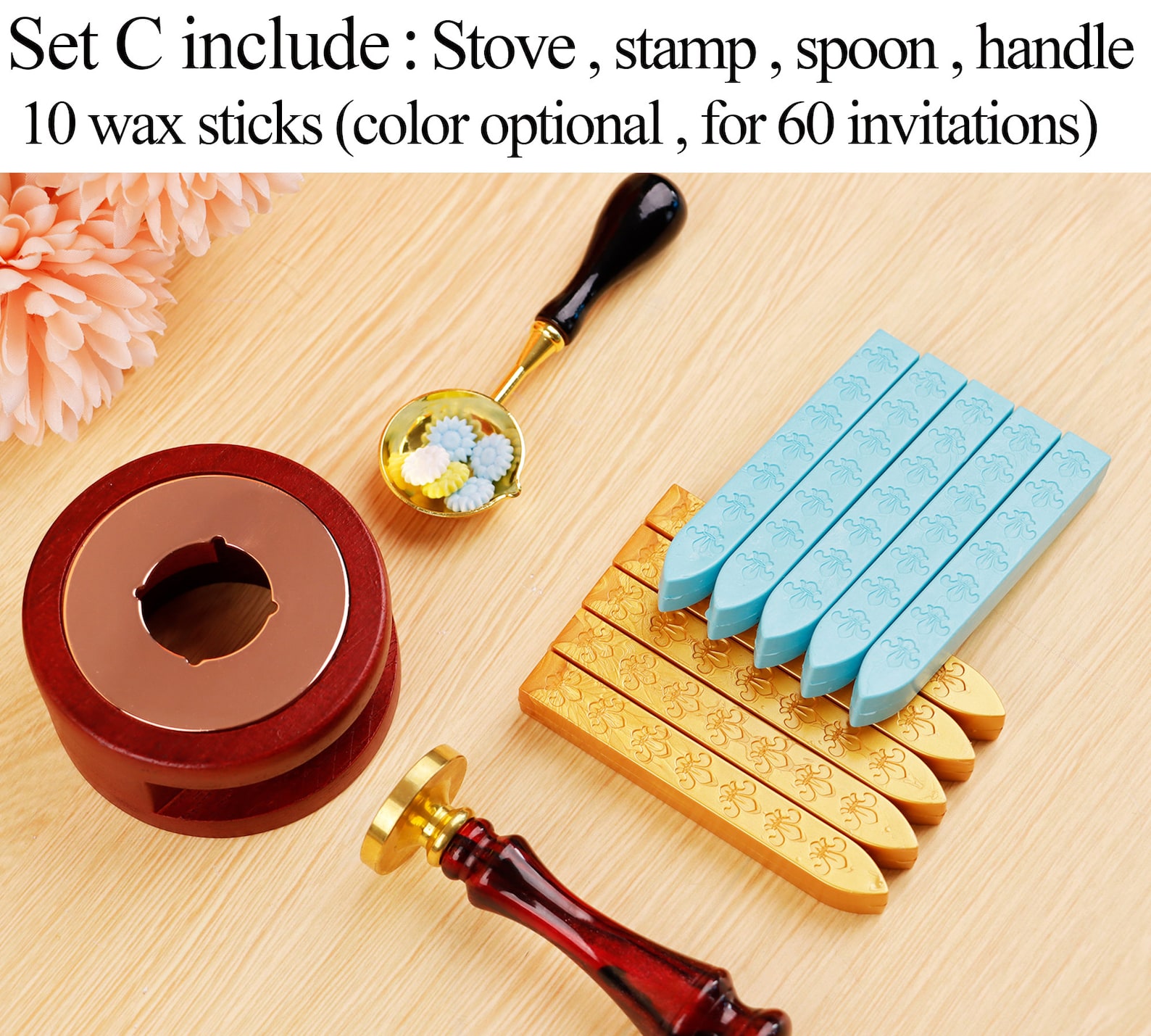 Custom Wax Seal Stamp Kit for Wedding Invitation Custom Wax Etsy