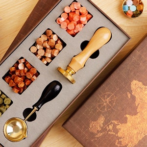 Kit timbro sigillo di cera personalizzato per matrimonio/regalo, kit timbro sigillo di cera personalizzato con stufa, timbro sigillo di cera personalizzato, kit timbro sigillo di cera per matrimoni