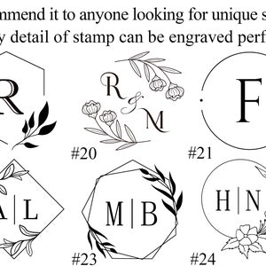 Custom wax seal stamp kit for wedding invitation , Custom wax stamp kit for gift , Wax seal kit , Initial wax seal stamp custom for gift image 5