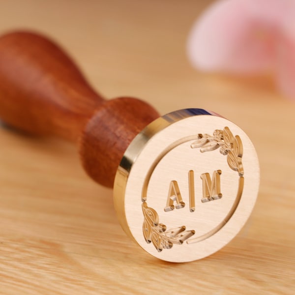 Custom wax seal stamp kit for wedding invitation , Custom wax stamp kit for gift , Wax seal kit , Wedding wax seal stamp custom