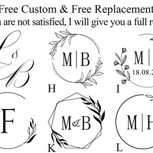 Initial wax seal stamp custom for wedding invitation , Custom logo wax stamp kit , Wedding wax seal kit , Custom wax seal stamp kit for gift