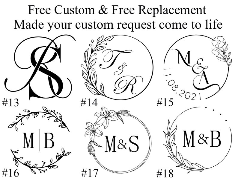 Custom wax seal stamp kit for wedding invitation , Custom wax stamp kit for gift , Wax seal kit , Initial wax seal stamp custom for gift Bild 4